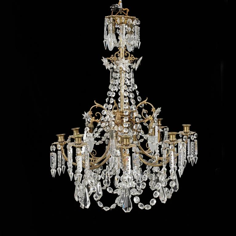 LJUSKRONA, oscariansk, 1800-talets slut, Höjd 76 cm.