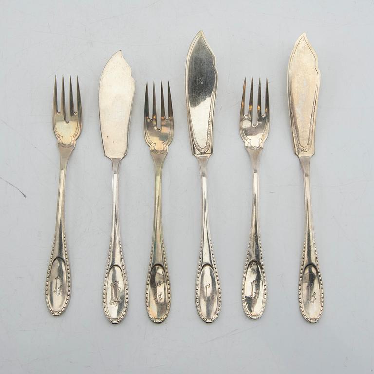 Fiskbestick 24 dlr silver Tyskland.