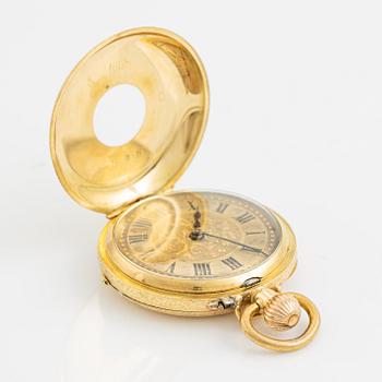 Pocket watch, 18K gold, 32 mm.