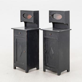 A pair of painted bedside tables first half of the 20th century.