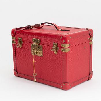 Louis Vuitton, a red Epi beauty box.