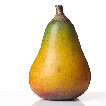 Hans Hedberg, a faience sculpture of a pear, Biot, France.