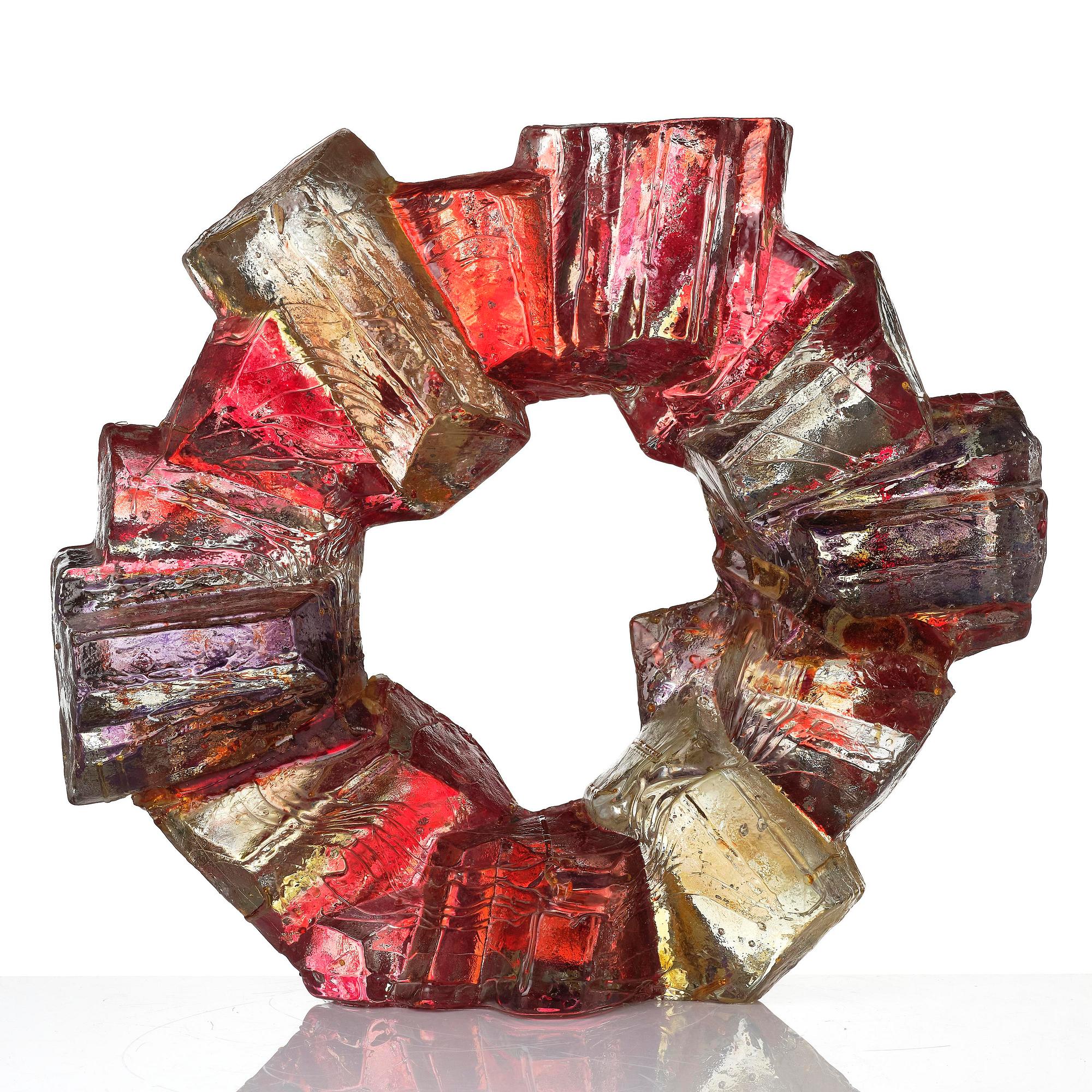 Edvin Öhrström, "Korona", a cast glass sculpture, Lindshammar Glassworks.