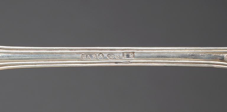 BESTICKSUPPSÄTTNING, 91 delar, silver, GAB, bl a 1975. Tot ca 3800 g.