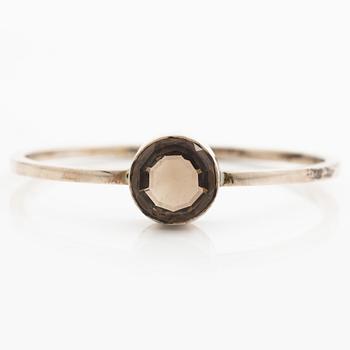 Karl-Ingemar Johansson, a bracelet, silver with faceted smoky quartz, Gothenburg 1965.