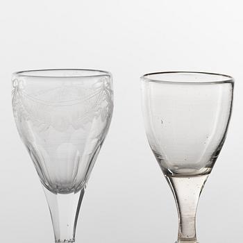 Glas, 6 st, 1700- samt 1800-tal.