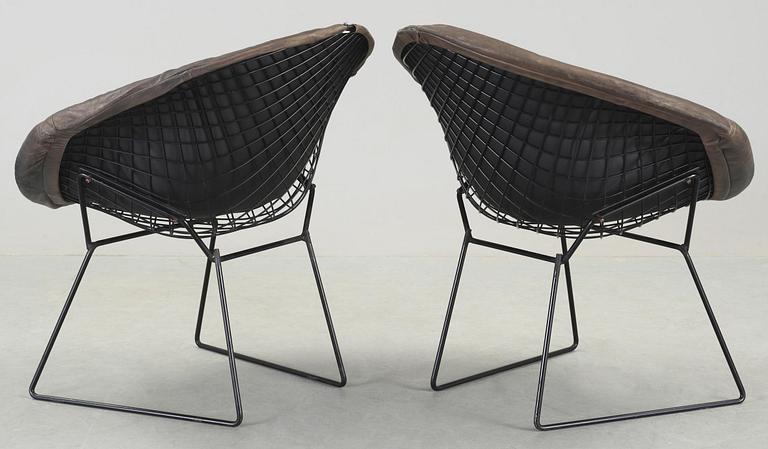 FÅTÖLJER, ett par, "Diamond chair" Harry Bertoia. 1900-talets andra hälft.