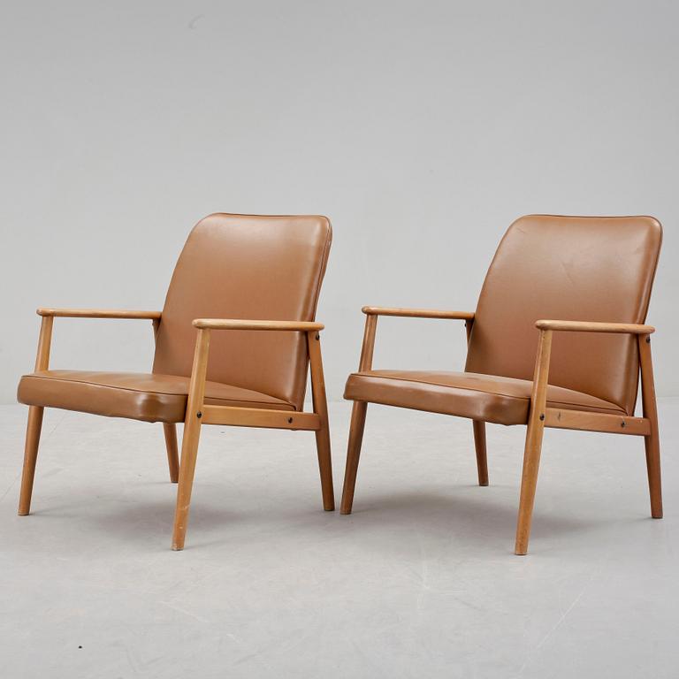 FÅTÖLJER, ett par, 1950/60-tal.
