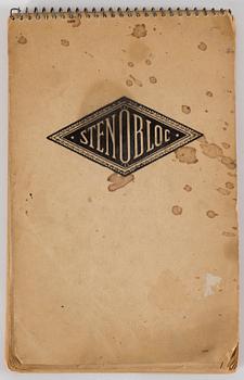 MAJ BRING, a sketch pad and book.