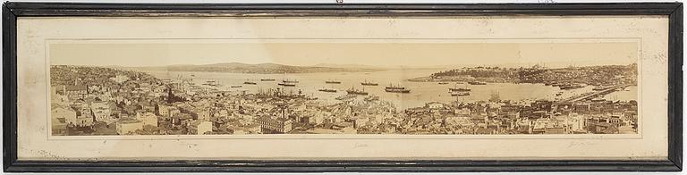 TOPOGRAFISKA PANORAMAFOTOGRAFIER, ett par, Istanbul, Turkiet, sent 1800-tal.