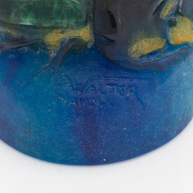 Amalric Walter & Henri Bergé, a 1920s Scarab paperweight, signed A  Walter Nancy, Bergé SC.