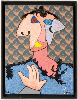 ENRICO BAJ, färgserigrafi, signerad och numrerad 660/1200.