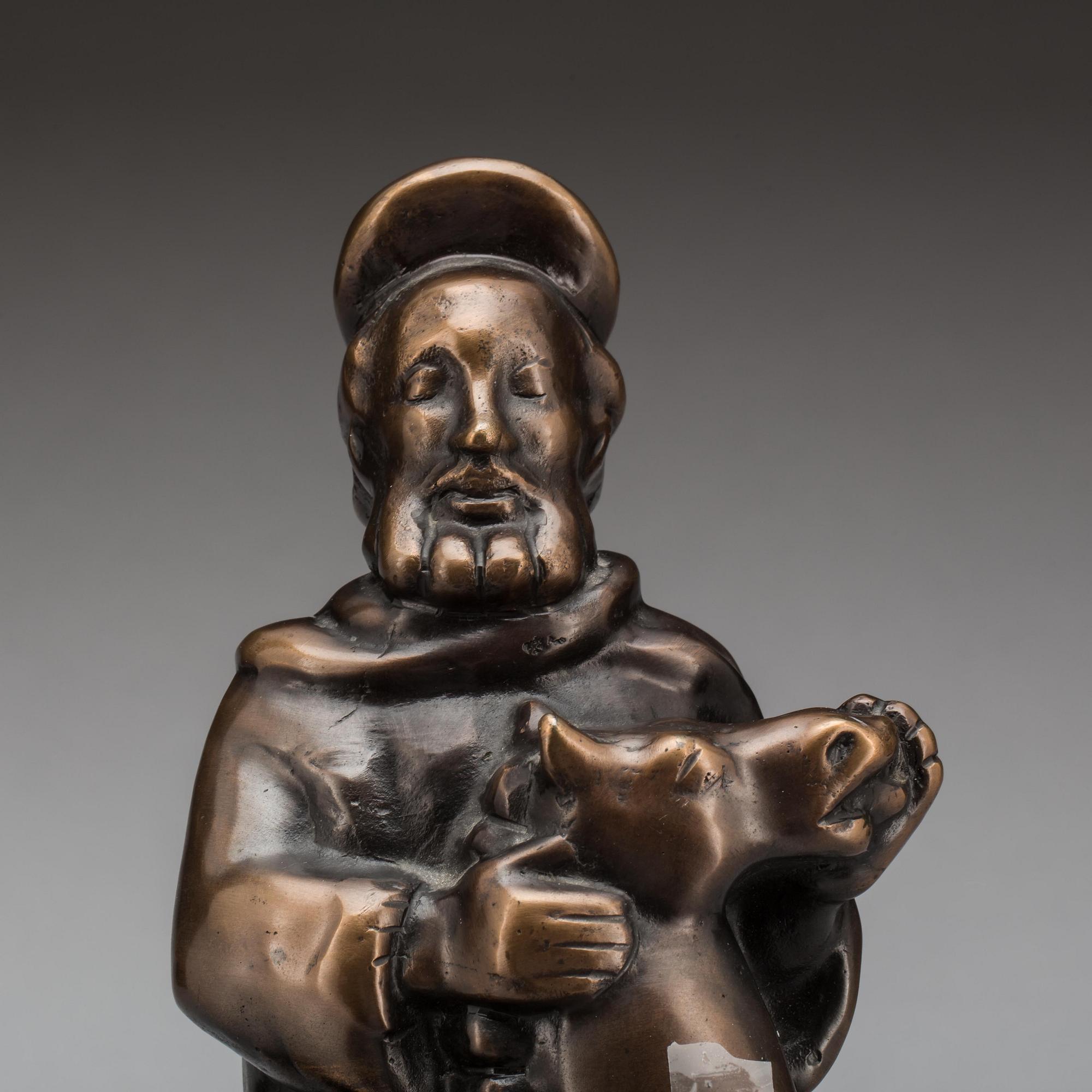 JONAS FRÖDING, skulptur. Brons. Signerad.