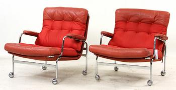 FÅTÖLJER, ett par, "Karin", Bruno Mathsson, Dux.