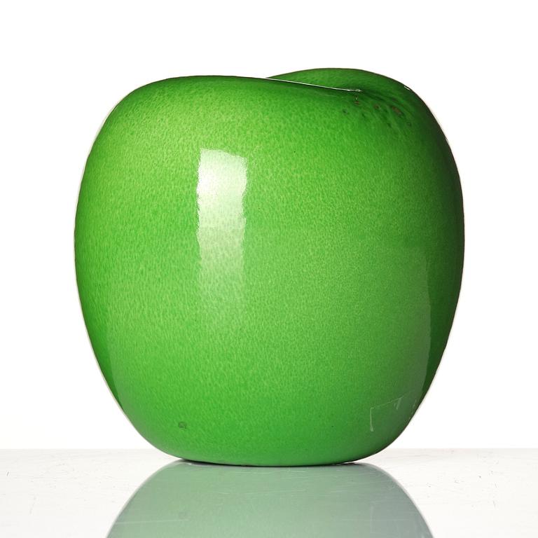Hans Hedberg, a faience sculpture of  an apple, Biot, France.