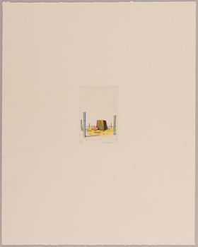 Sten Eklund, coloured etching, 1981, signed 7/50.