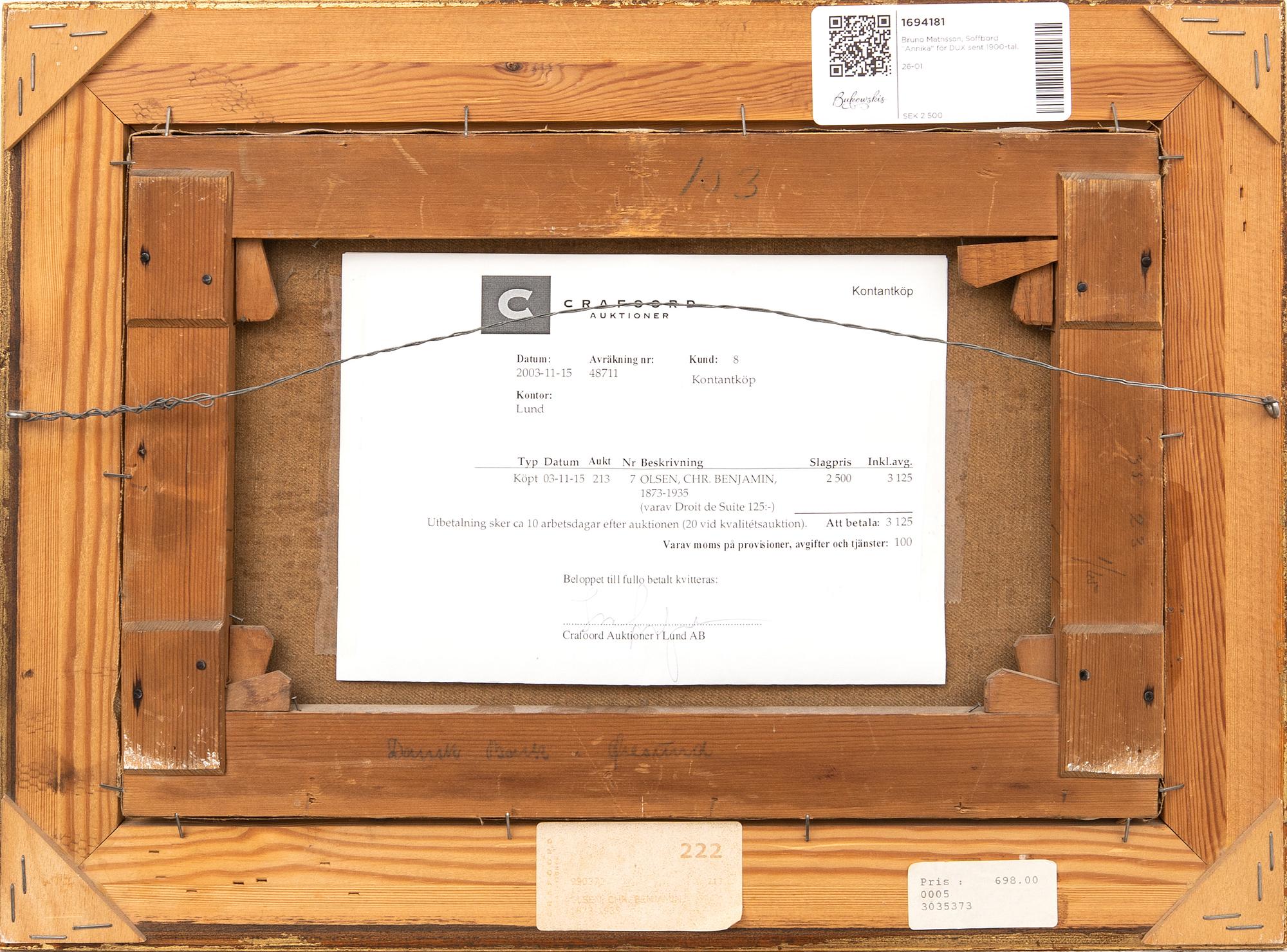 Christian Benjamin Olsen, Fartyg till havs.