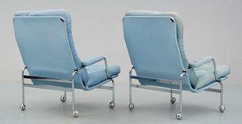 FÅTÖLJER, ett par, "Karin" Bruno Mathsson, Dux.