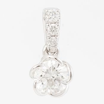Hänge 18K vitguld med briljantslipad diamant medföljande GIA dossier.