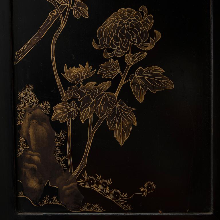 Vikskärm, 6 delar, Kina 1900-talets första hälft.