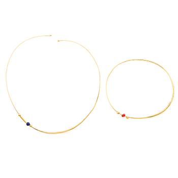 622. PA Lundahl-Terrs, a necklace and a bracelet in 18K gold, Växjö 1972.
