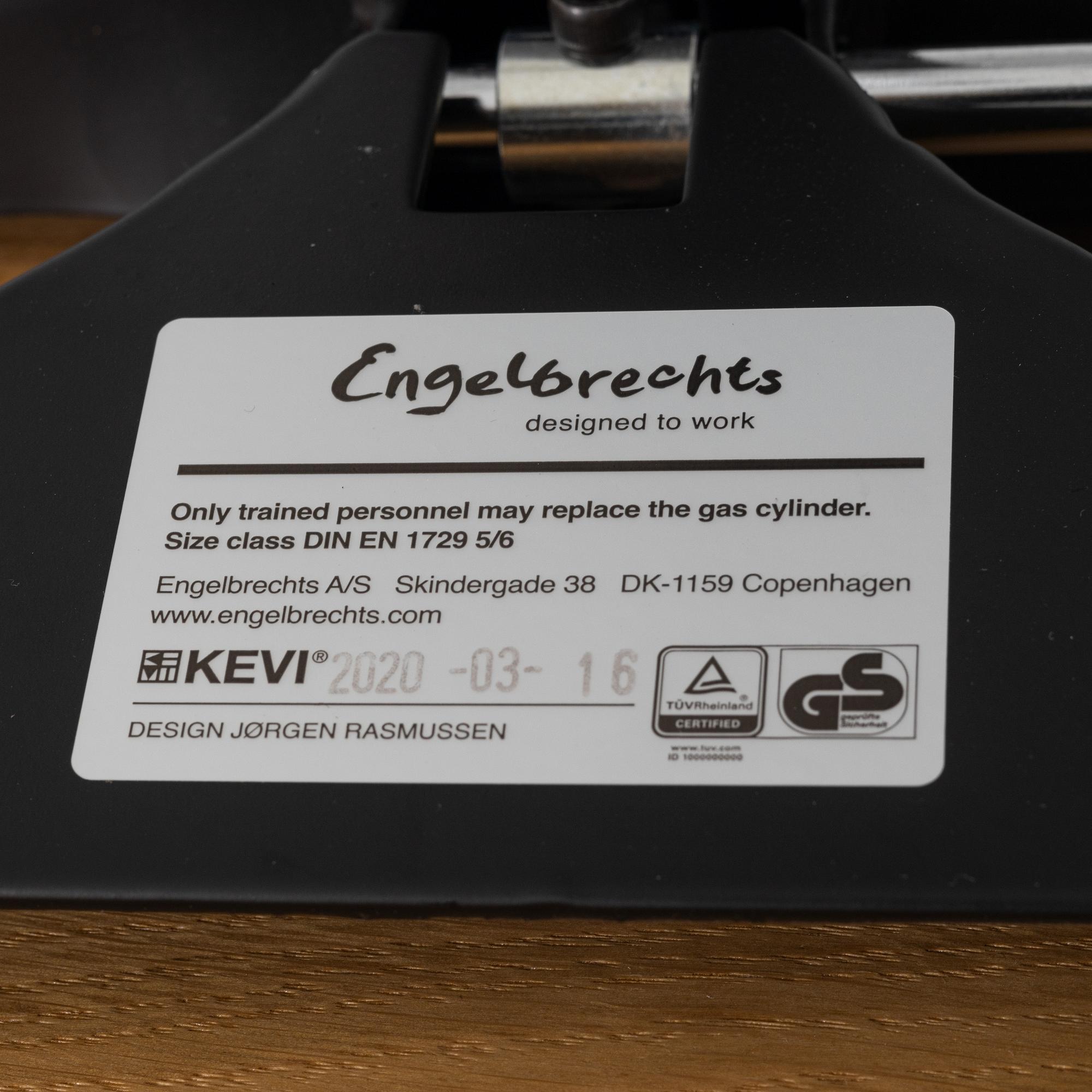 Jørgen Rasmussen, skrivbordsstol, "Kevi 2533", Engelbrechts/Montana, Danmark, daterad 2016.