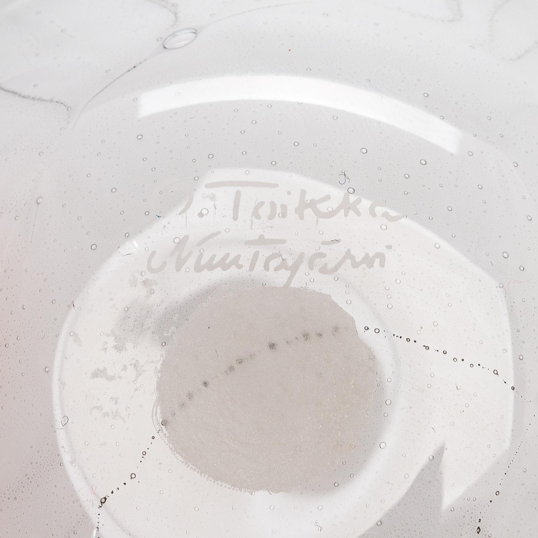 Oiva Toikka, glasskulptur, signerad O. Toikka Nuutajärvi.