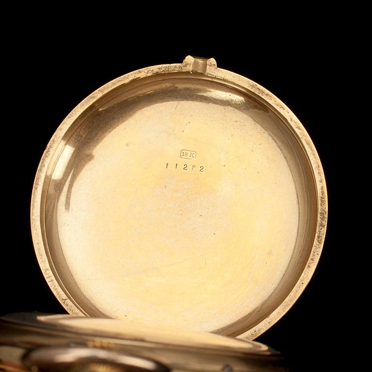 FICKUR, 18K guld, dubbelboett. Ca 1900.