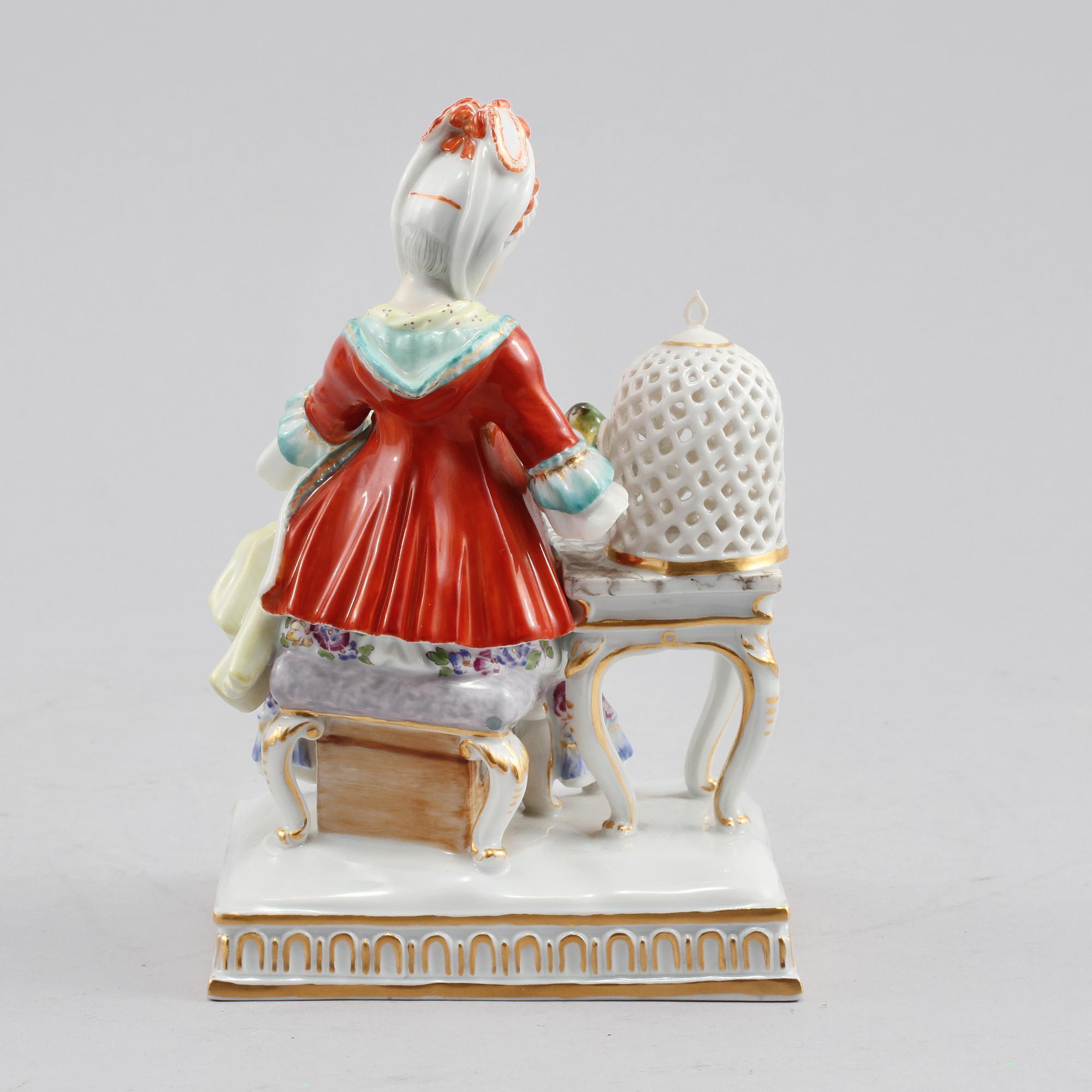 FIGURIN, porslin, Meissen, 1900-talets andra hälft.