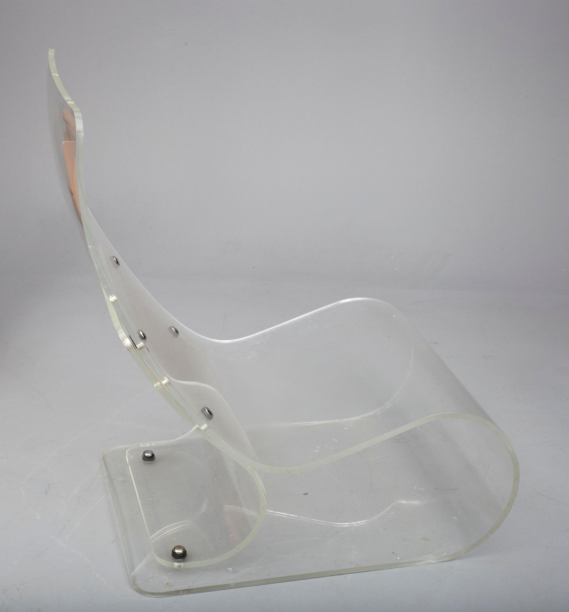 FÅTÖLJ, akryl, 1900-talets slut.