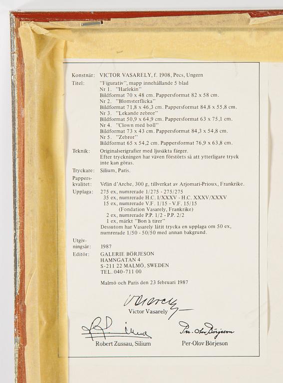 Victor Vasarely, silkscreen in colours, signed 233/275.