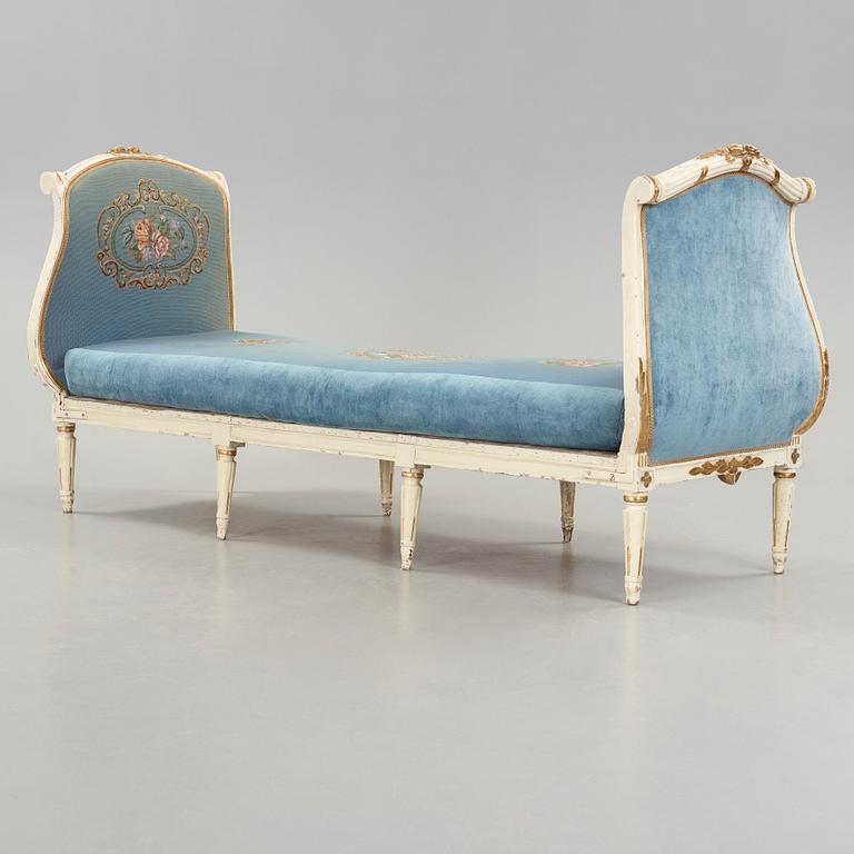 BANKETTSOFFA, av Carl Fredrik Flodin (stolmakare i Stockholm 1776-95). Gustaviansk.