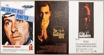 Film posters 3 pcs "The Godfather," "The Godfather Part III," and "The Hunt for Zero Point".