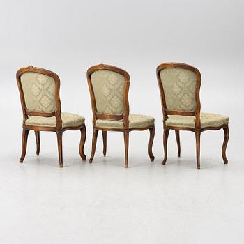 Stolar, tre stycken, Louis XV, Frankrike, 1700-tal.