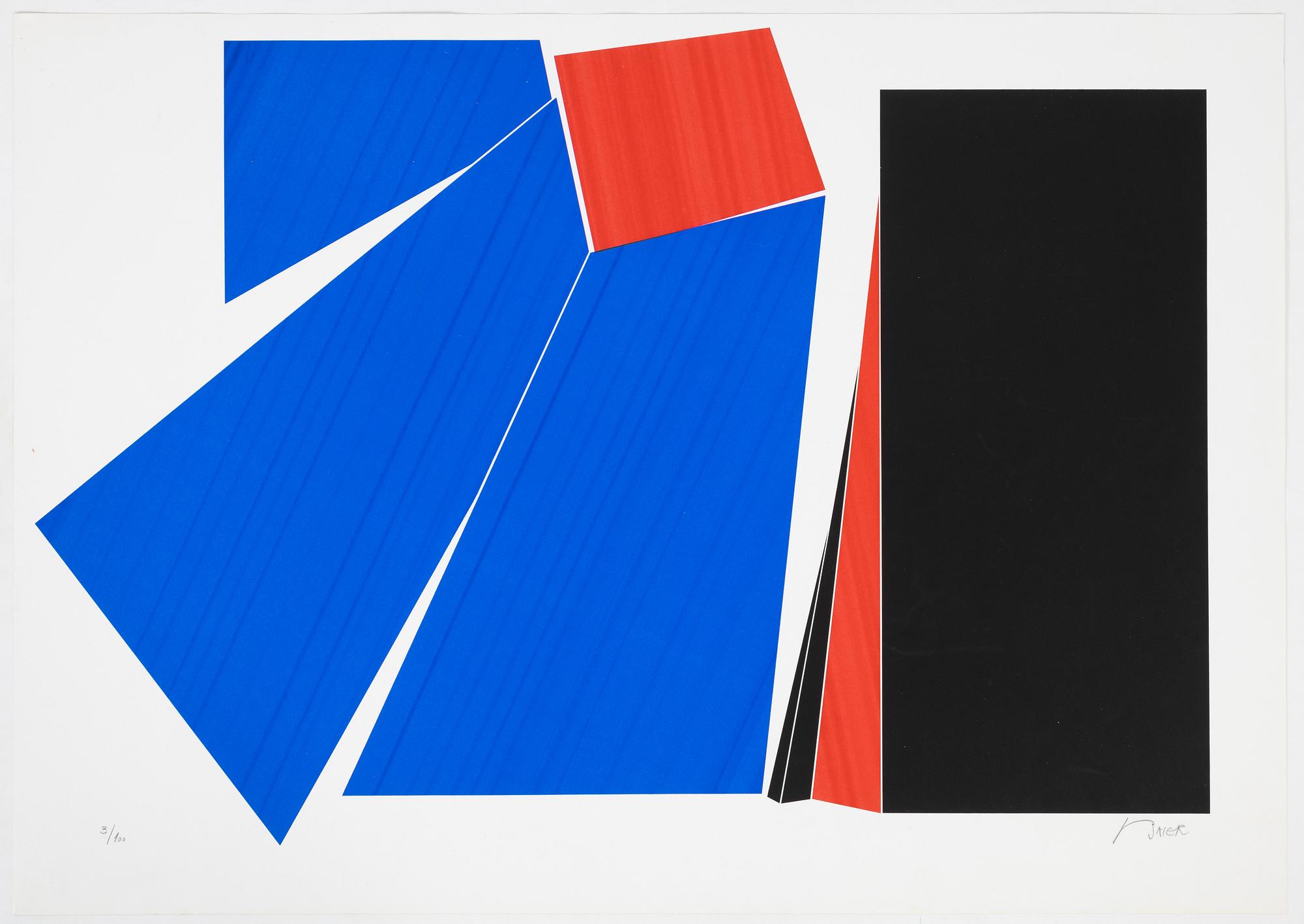 Jean Baier, färgserigrafi, signerad och numrerad 3/100.