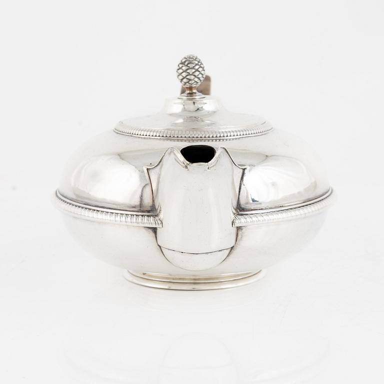 An Austrian Silver Teapot, Vienna, first half/mid-19th Century.