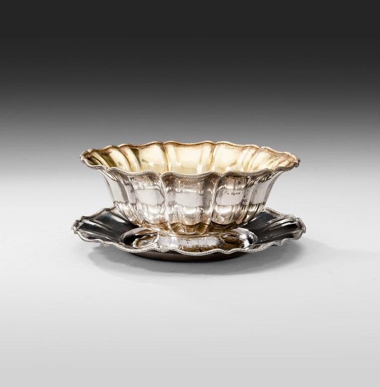 SÅSSKÅL, Silver, Sverige. Gjord av Gustaf Möllenborg i Stockholm 1847.