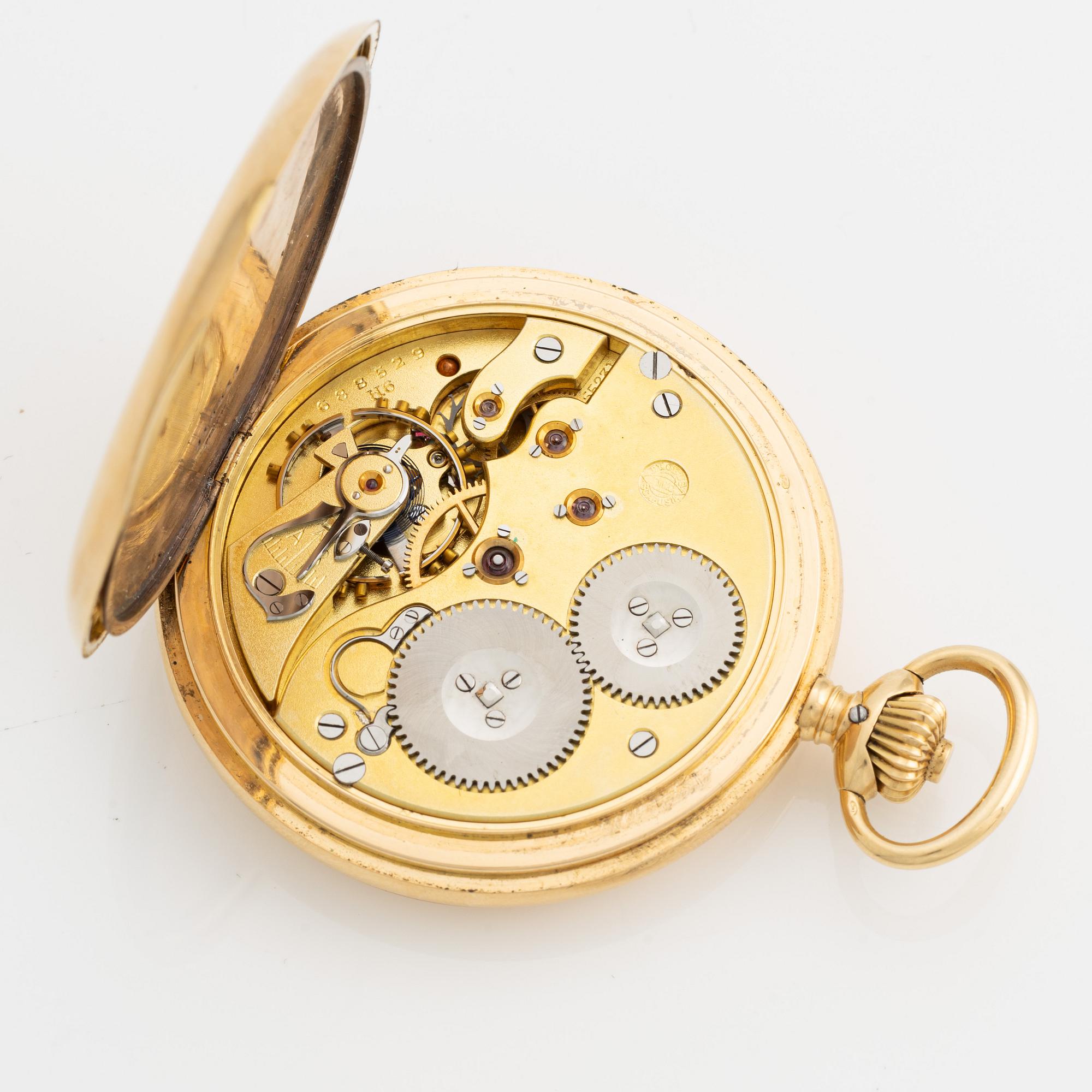 IWC, pocket watch, hunter, 51,5 mm.