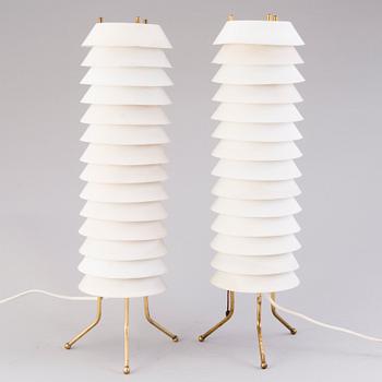 ILMARI TAPIOVAARA, a pair of  'Maija the Bee' table lamps for  Asko/Hienoteräs.