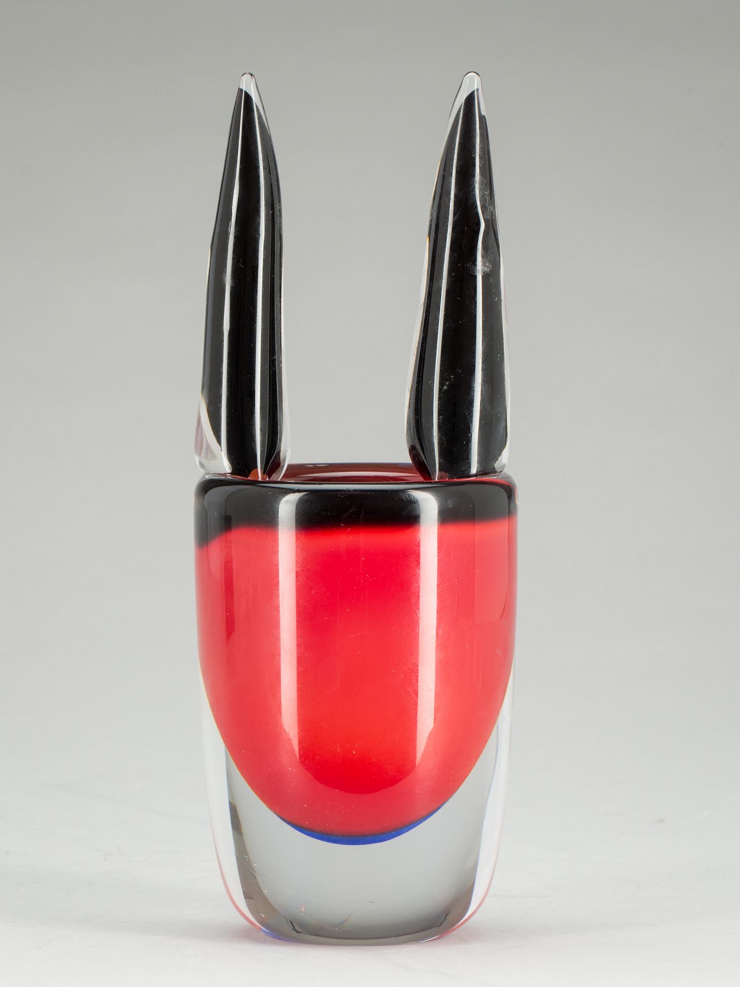 VAS, glas, "Tjur", Erik Höglund, Strömbergshyttan, 1900-talets andra hälft.