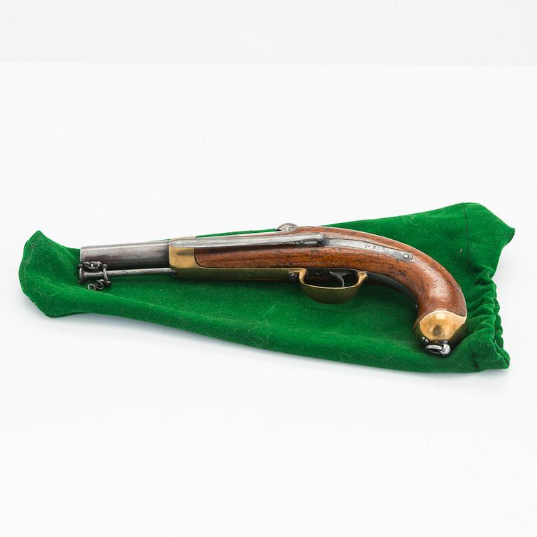 A Russian percussion naval belt pistol dated 1859.