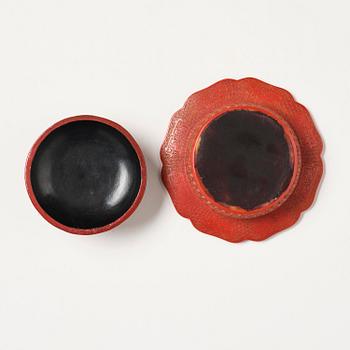 Ask med lock, lack. Qingdynastin, Qianlong (1736-95).