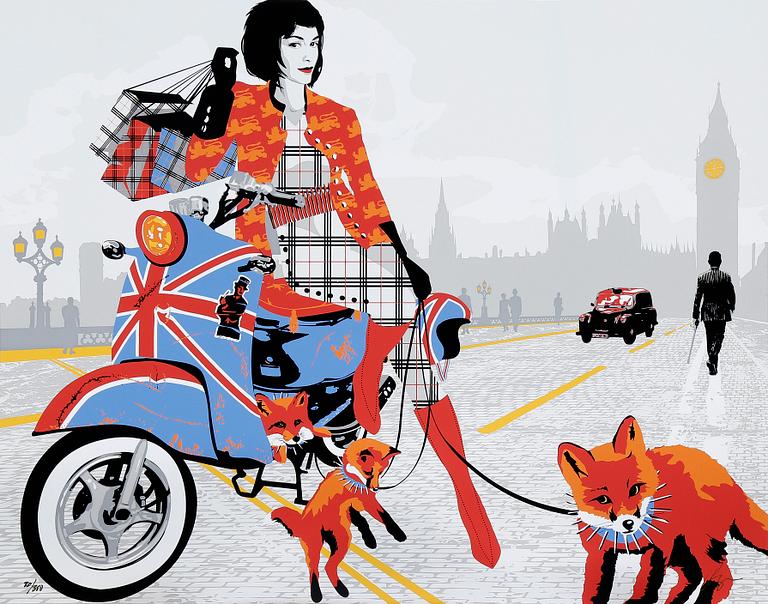 RICHARD RYAN, mapp med 4 stycken silkscreentryck, "London by Ryan". Signerade och numrerade 90/350.