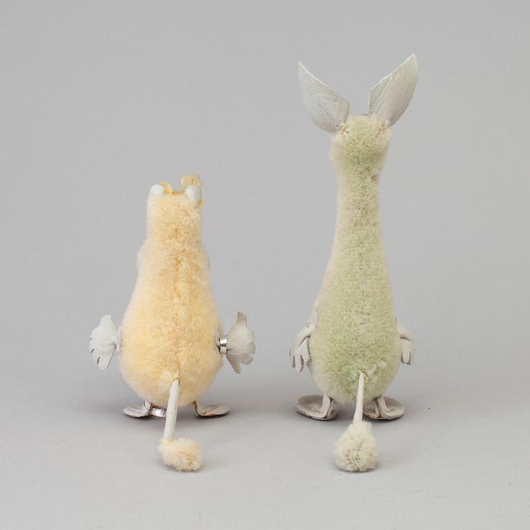 Two 1950-60s Moomin characters by Atelier Fauni, Finland.