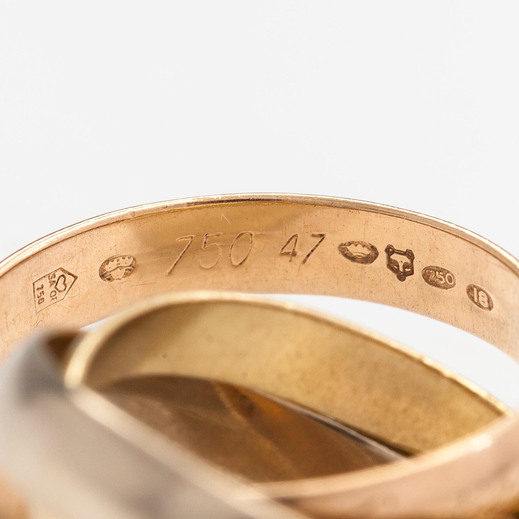 must de Cartier, Ring "Trinity", 18K guld.
