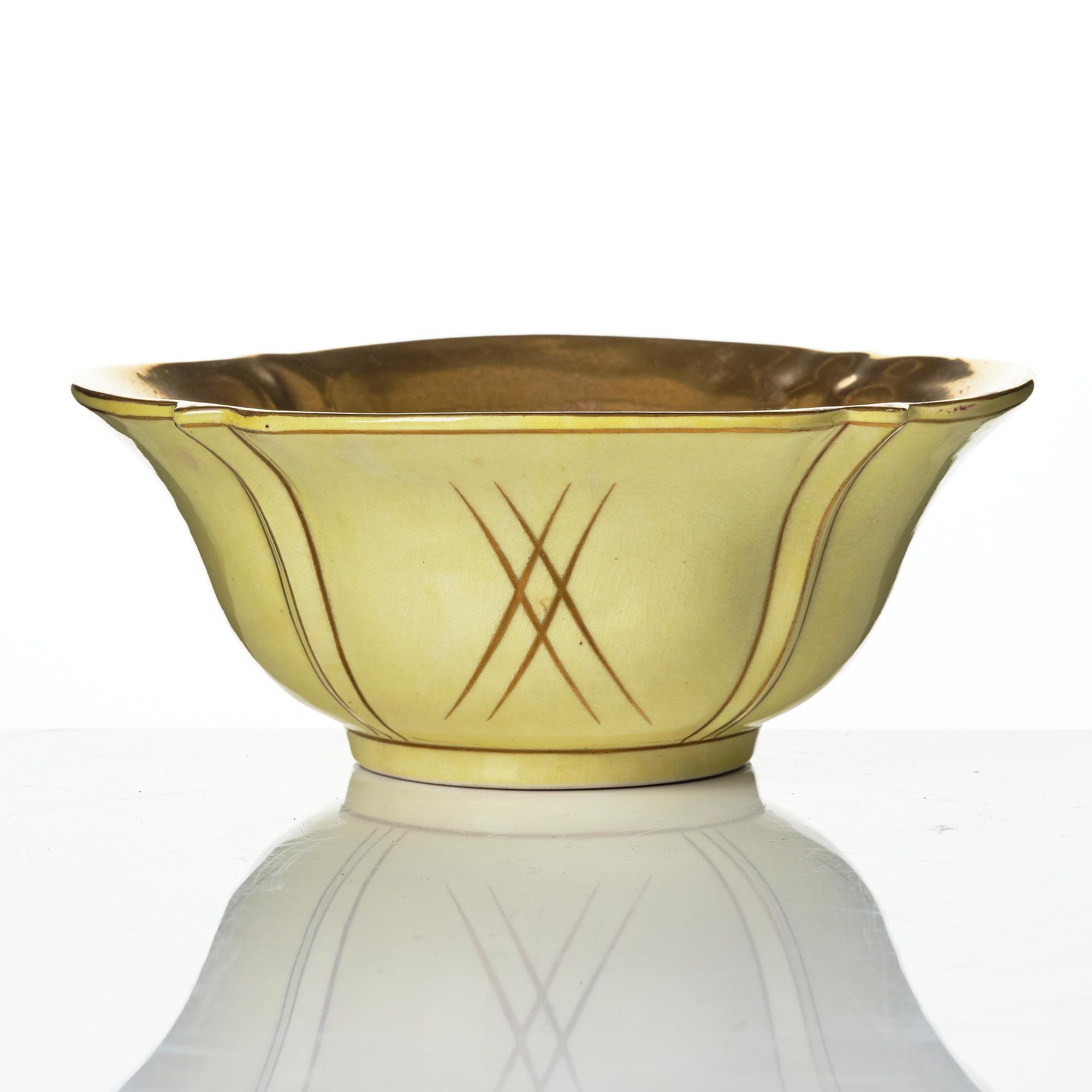 Wilhelm Kåge, Ask and bowls, 2 pcs, Gustavsberg 1927, 1929 and 1932.