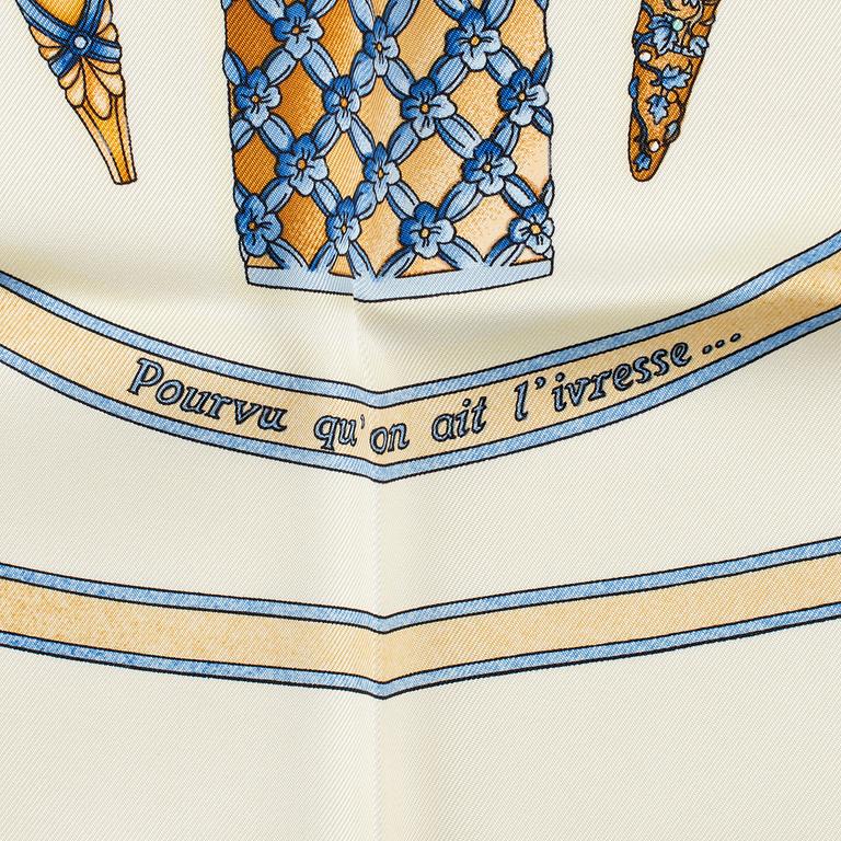 Hermès, scarf, "Qu'importe le flacon".