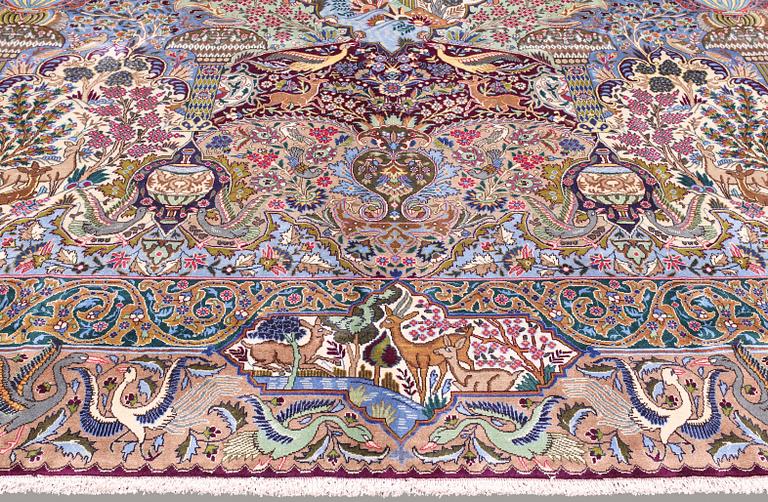 Matta, Figural Kashmar, ca 388 x 298 cm.