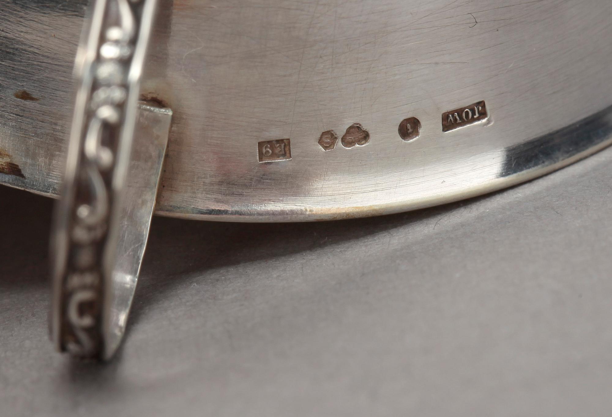 PUNSCHKOPPAR, 6 st, silver, Stockholm 1956. Vikt 226 gram.