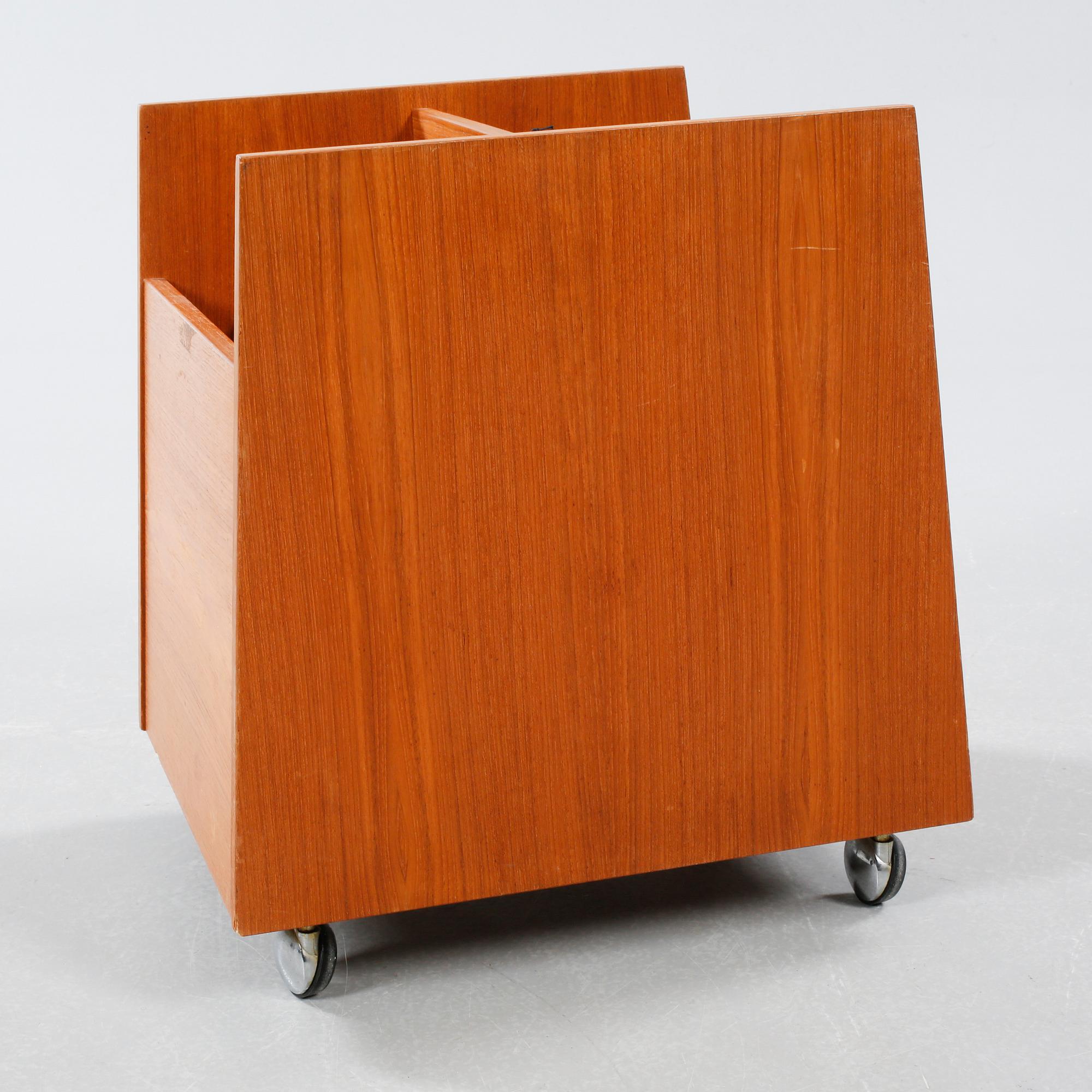 An lp-rack, model Scala, designed by Rolf Heseland, Bruksbo Tegnekontor, Bagn Möbelindustri in Norway ca 1965.